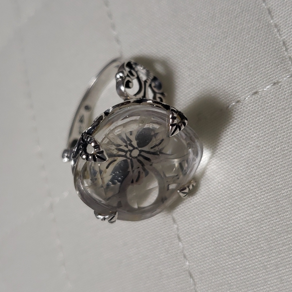 Silpada Filigree  Crystal Sterling Ring - Picture 4 of 13